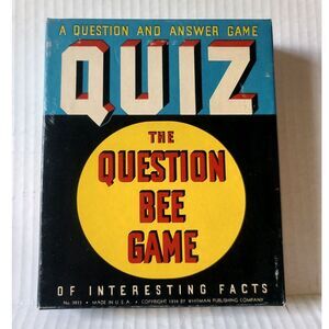 The Question Bee Game of Interesting Facts QUIZ 1939 Whitman Publishing